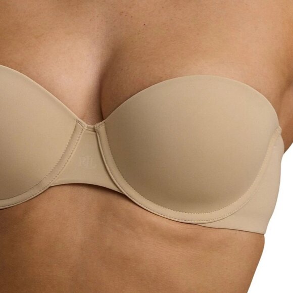 Lauren Ralph Lauren Luxe Smoothing Convertible Strapless Bra - Multi Sizes Beige - Picture 4 of 4